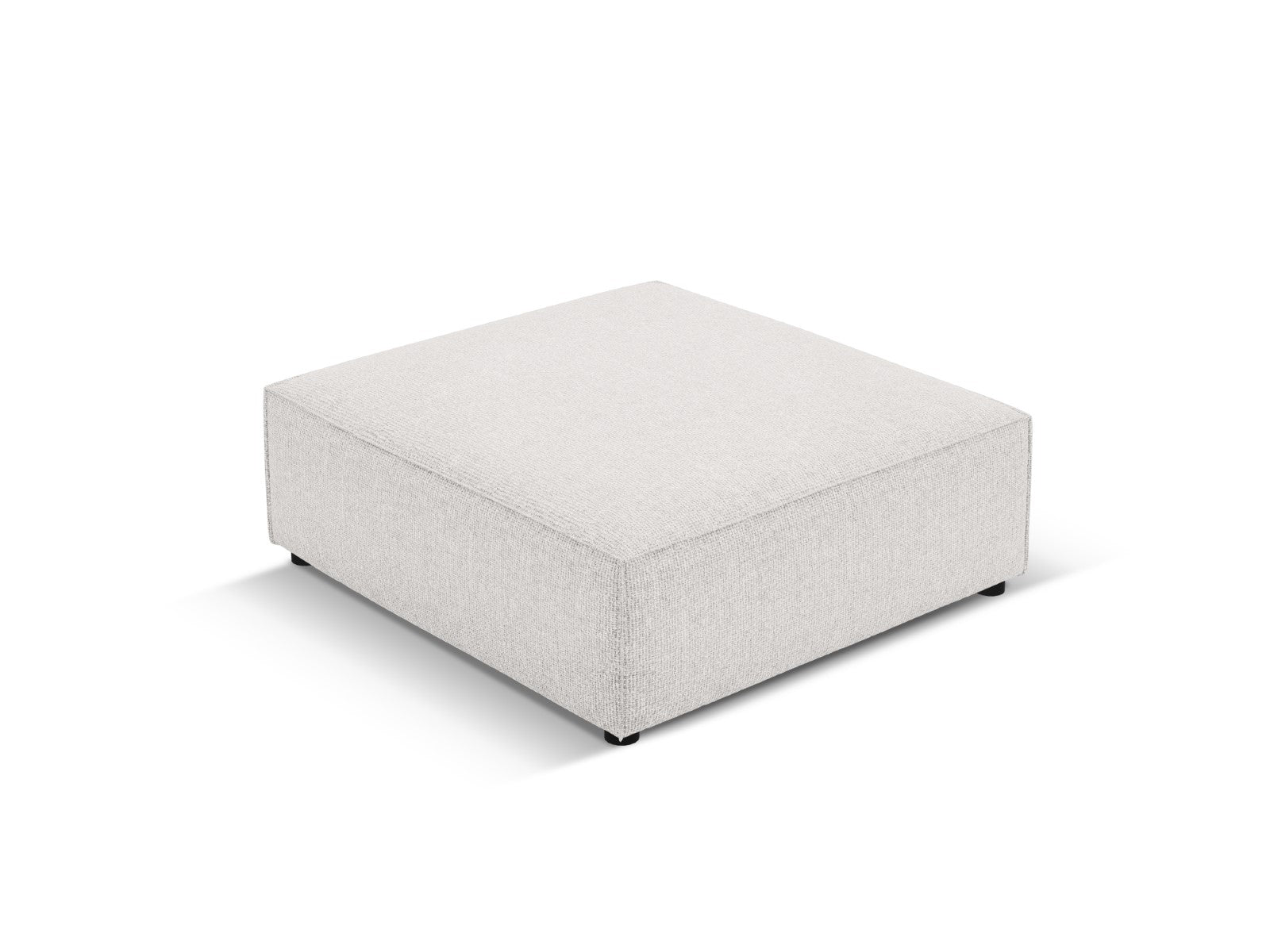 Cosmopolitan Design - Pouf "Arendal" in ciniglia grigio chiaro 