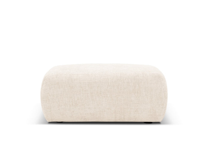 Cosmopolitan Design - Pouf "Matera" in ciniglia beige chiaro 