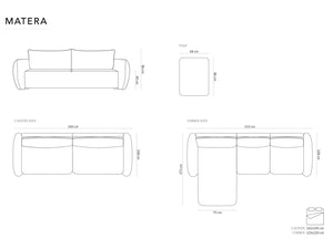 Cosmopolitan Design - Pouf "Matera" in ciniglia beige 