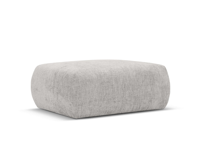 Cosmopolitan Design - Pouf "Matera" in ciniglia grigio chiaro 