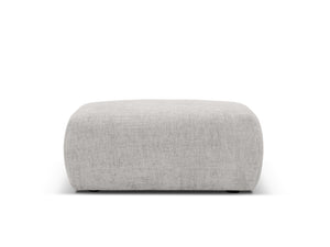 Cosmopolitan Design - Pouf "Matera" in ciniglia grigio chiaro 