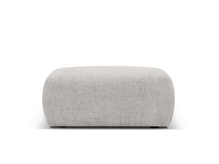 Cosmopolitan Design - Pouf "Matera" in ciniglia grigio chiaro 