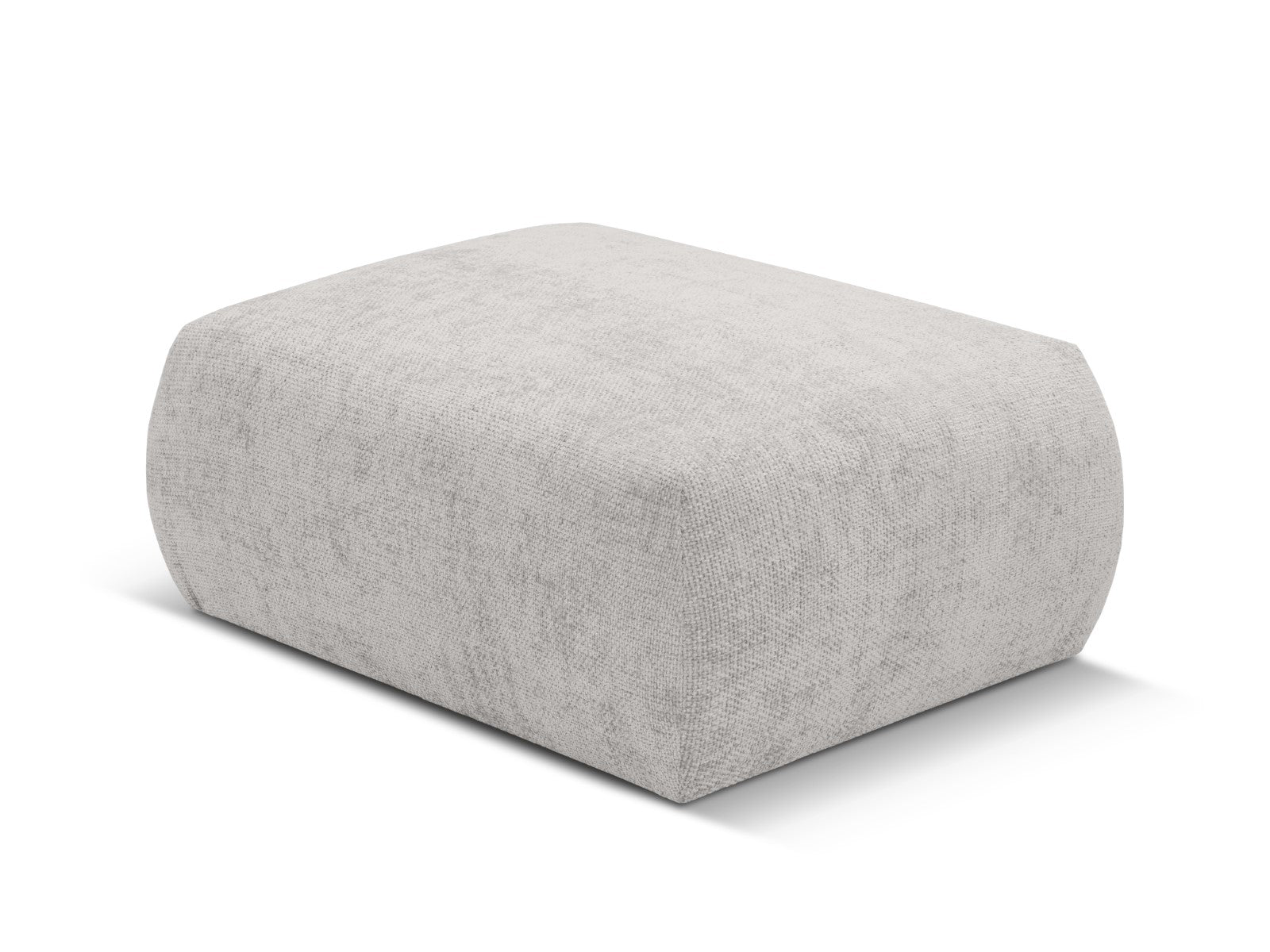 Cosmopolitan Design - Pouf "Matera" in ciniglia grigio chiaro 