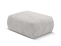 Cosmopolitan Design - Pouf "Matera" in ciniglia grigio chiaro 