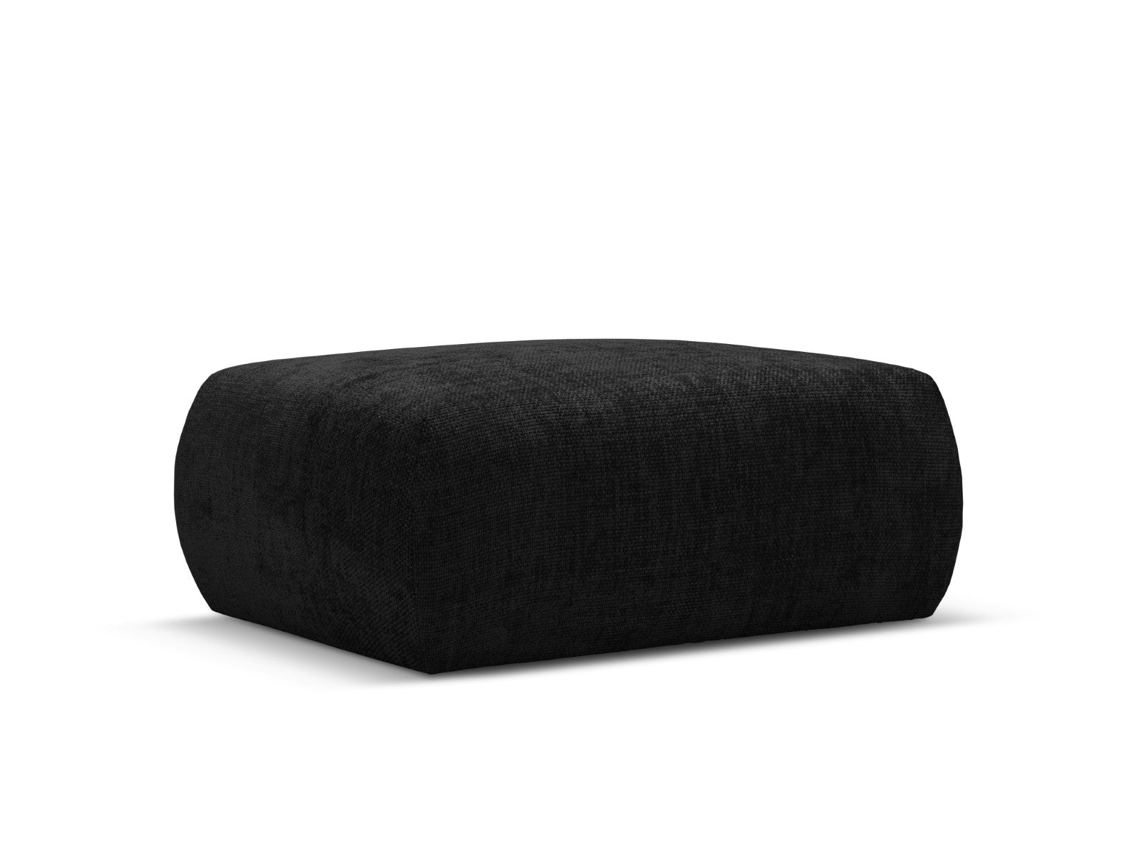Cosmopolitan Design - Pouf "Matera" in ciniglia nero 