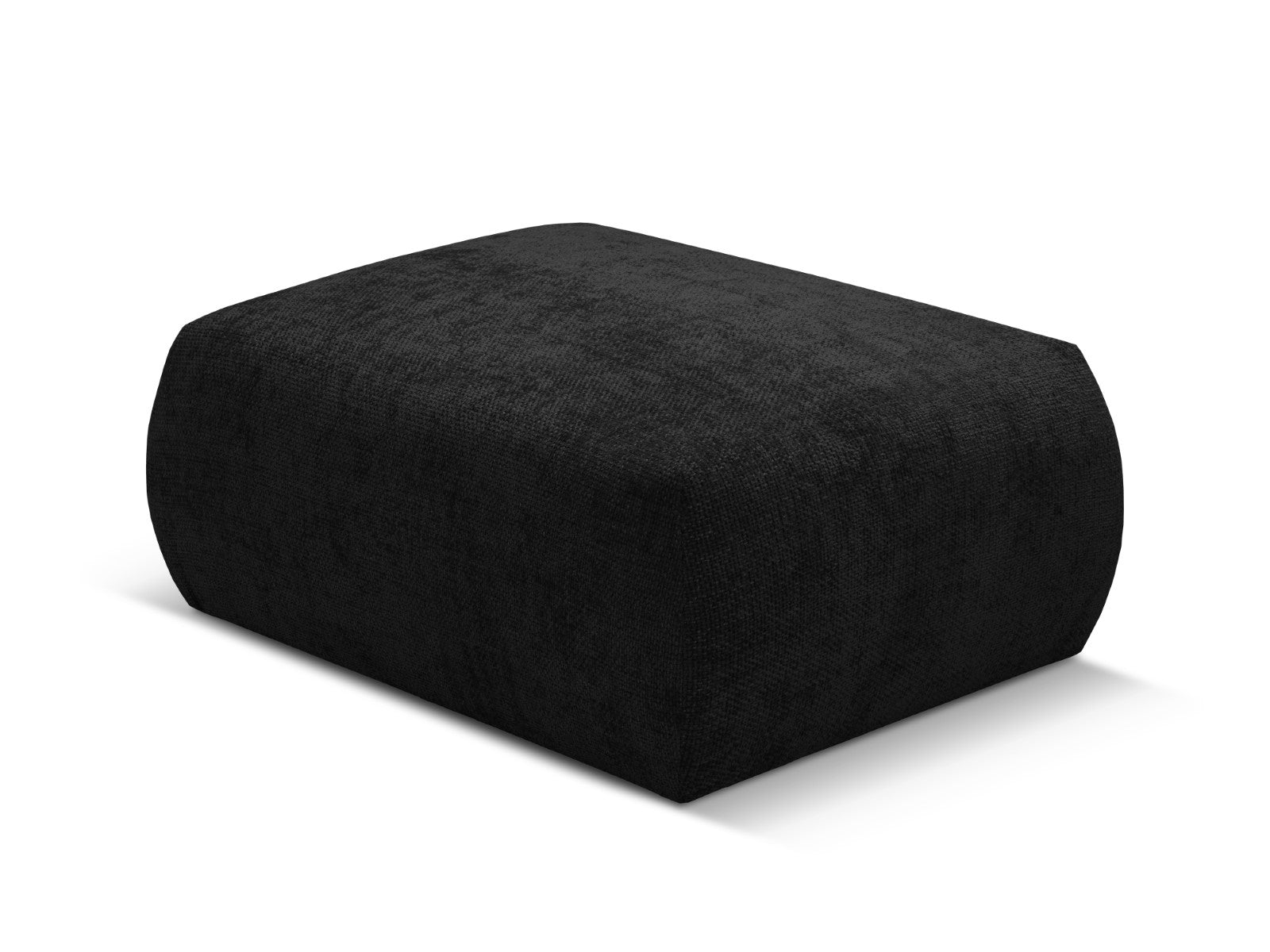 Cosmopolitan Design - Pouf "Matera" in ciniglia nero 