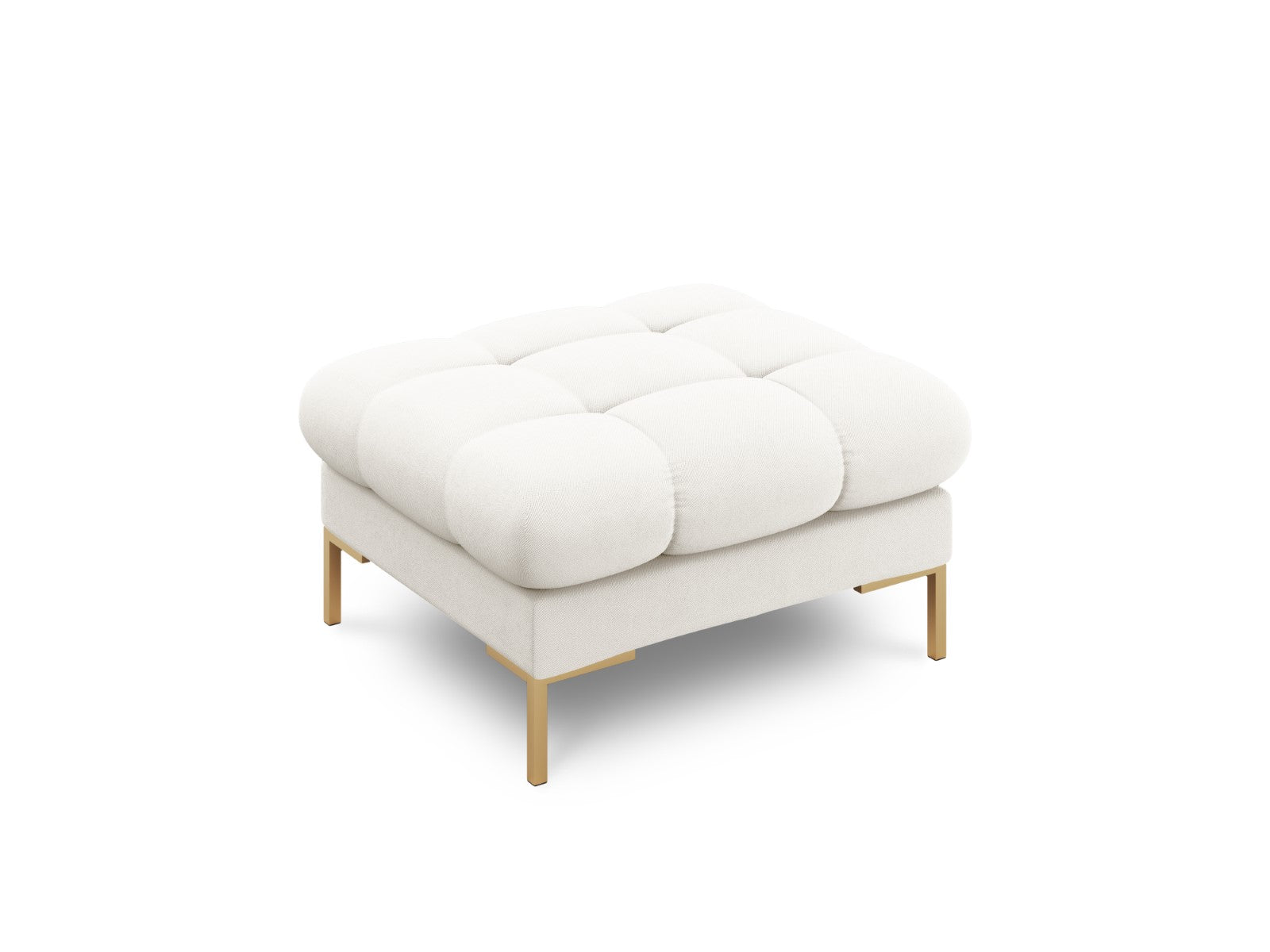 Cosmopolitan Design - Pouf "Bali" in tessuto strutturato beige chiaro 