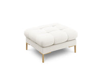 Cosmopolitan Design - Pouf "Bali" in tessuto strutturato beige chiaro 