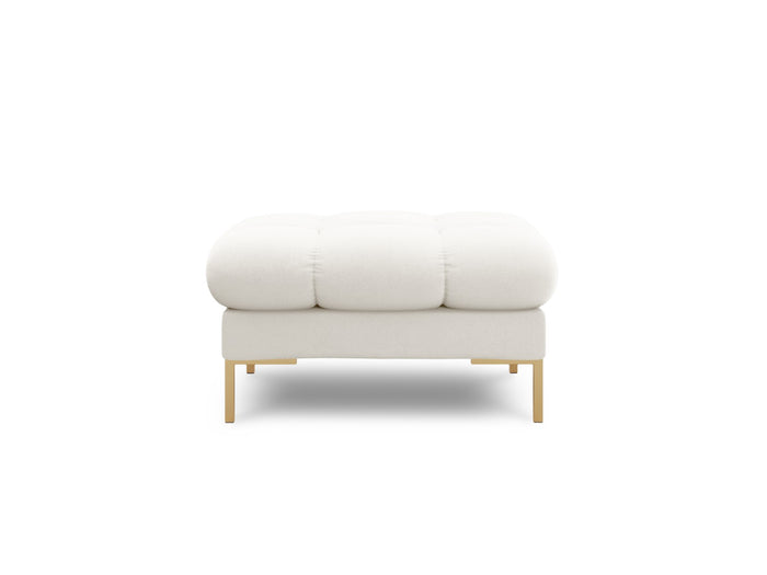 Cosmopolitan Design - Pouf "Bali" in tessuto strutturato beige chiaro 