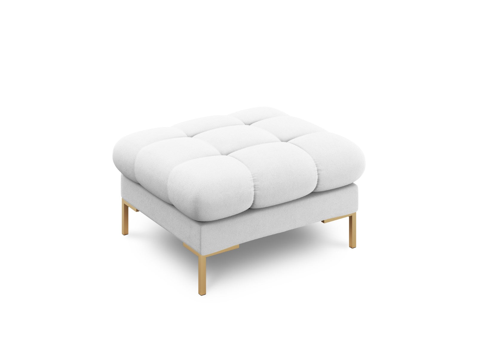 Cosmopolitan Design - Pouf "Bali" in tessuto strutturato grigio chiaro 