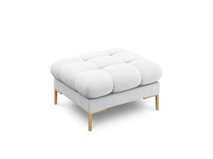 Cosmopolitan Design - Pouf "Bali" in tessuto strutturato grigio chiaro 