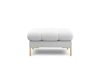 Cosmopolitan Design - Pouf "Bali" in tessuto strutturato grigio chiaro 