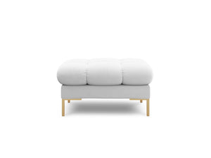 Cosmopolitan Design - Pouf "Bali" in tessuto strutturato grigio chiaro 