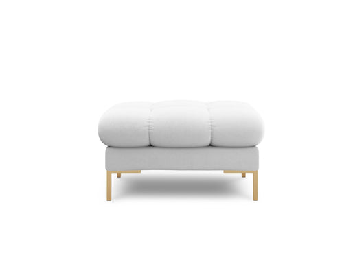 Cosmopolitan Design - Pouf "Bali" in tessuto strutturato grigio chiaro 