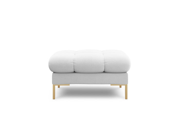 Cosmopolitan Design - Pouf "Bali" in tessuto strutturato grigio chiaro 