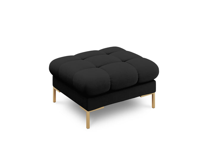 Cosmopolitan Design - Pouf "Bali" in tessuto strutturato nero 
