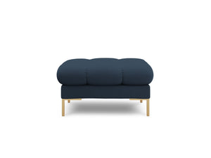 Cosmopolitan Design - Pouf "Bali" in tessuto strutturato blu 