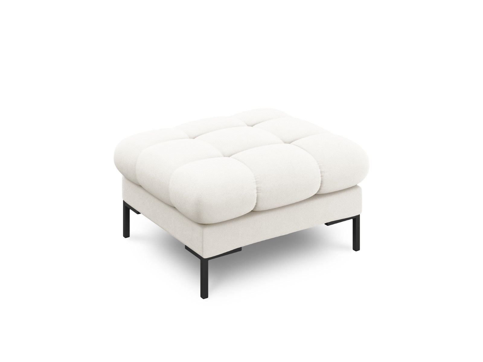 Cosmopolitan Design - Pouf "Bali" in tessuto strutturato beige chiaro 