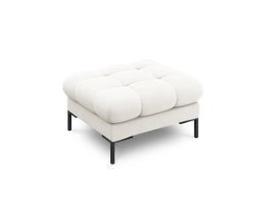 Cosmopolitan Design - Pouf "Bali" in tessuto strutturato beige chiaro 