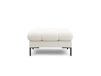 Cosmopolitan Design - Pouf "Bali" in tessuto strutturato beige chiaro 