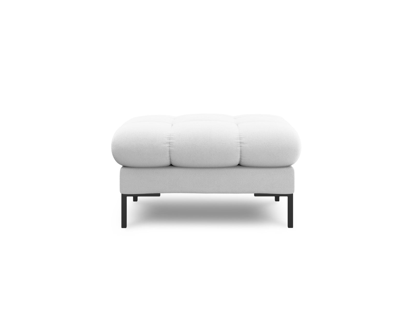 Cosmopolitan Design - Pouf "Bali" in tessuto strutturato grigio chiaro 