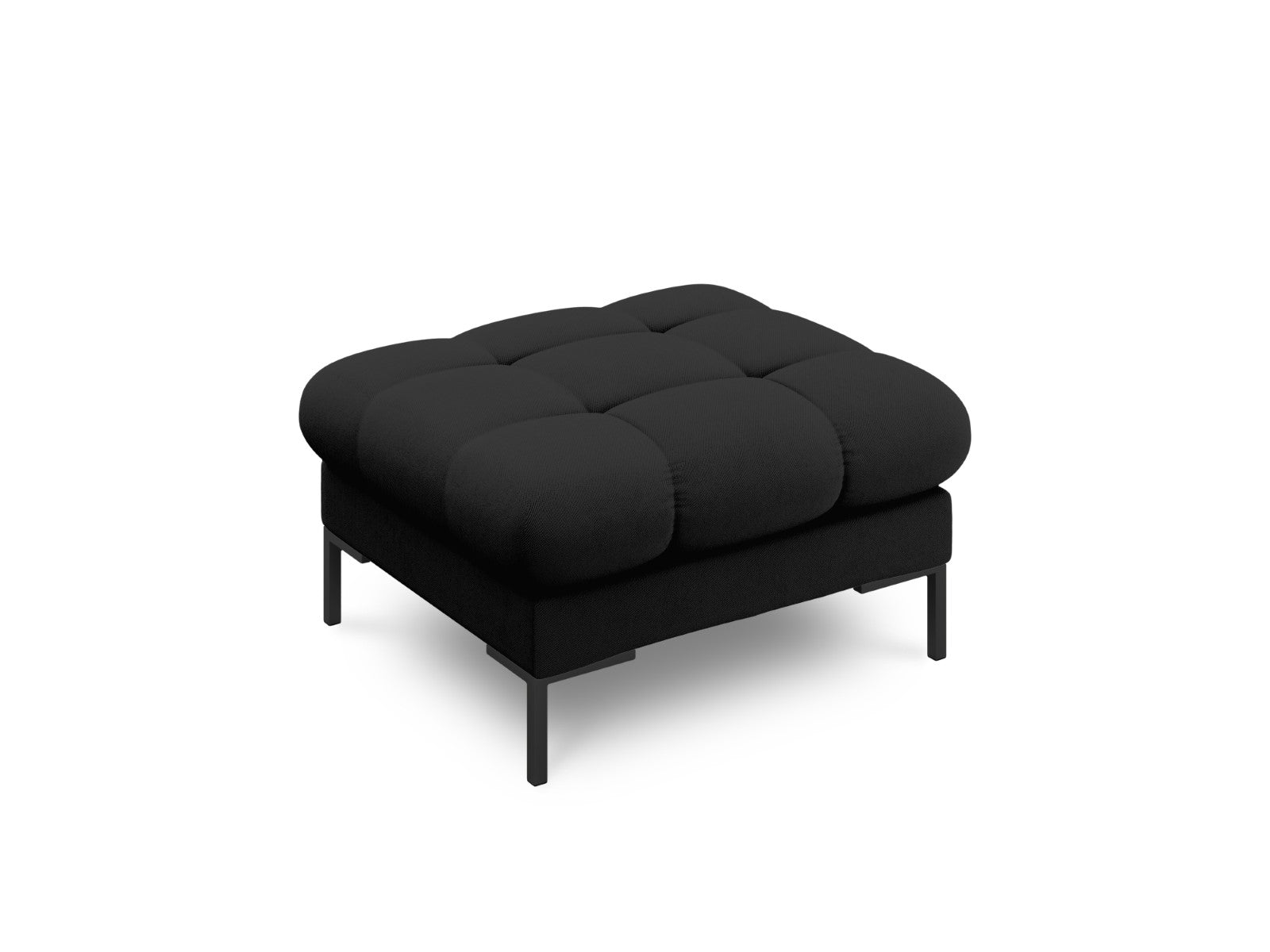 Cosmopolitan Design - Pouf "Bali" in tessuto strutturato nero 