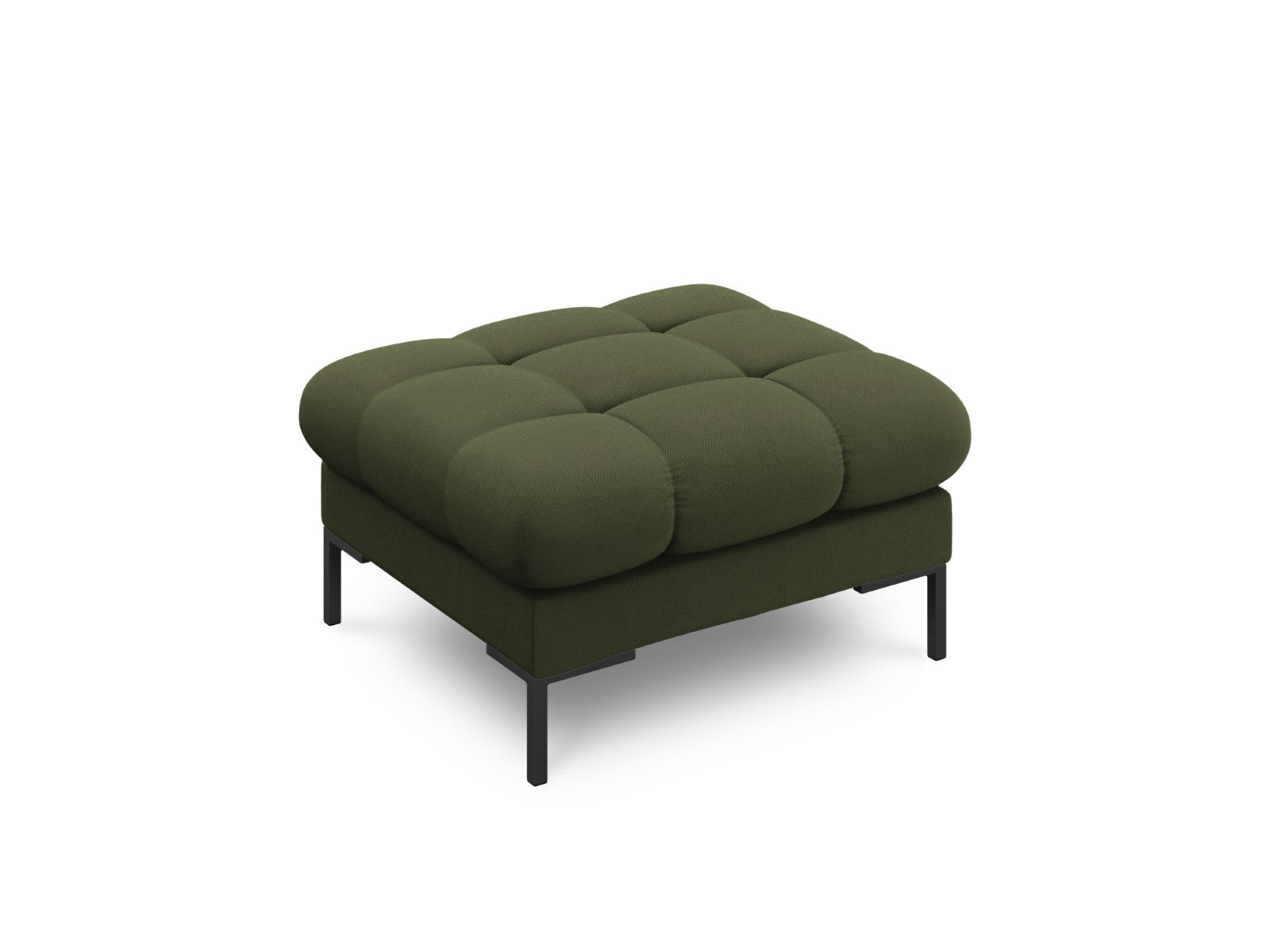 Cosmopolitan Design - Pouf "Bali" in tessuto strutturato verde 