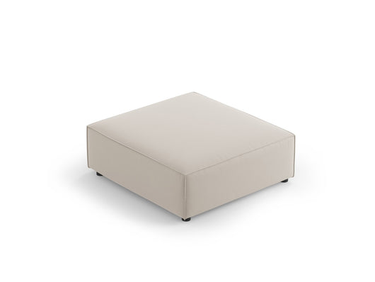 Cosmopolitan Design - Pouf "Arendal" in velluto ecru 