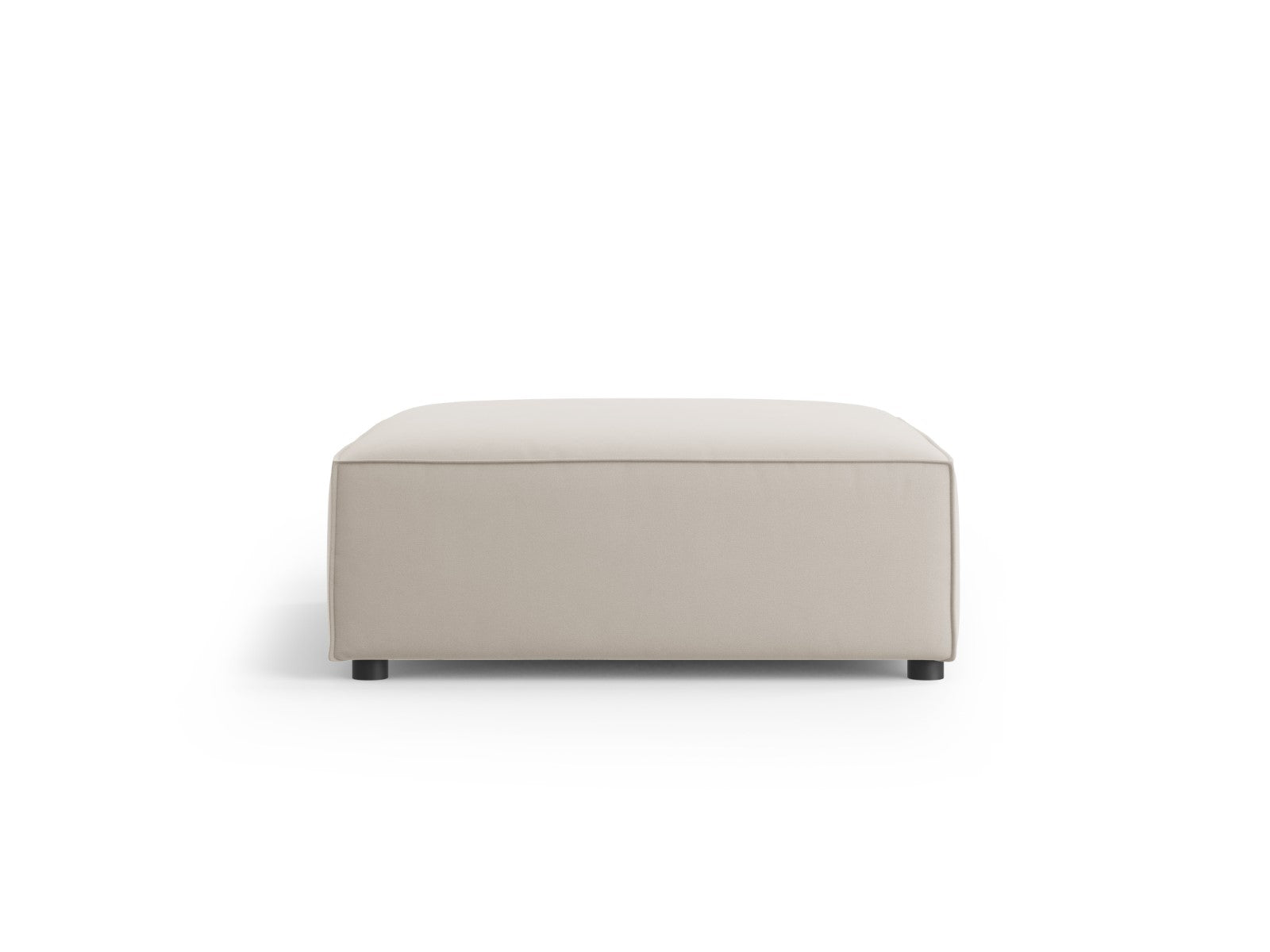 Cosmopolitan Design - Pouf "Arendal" in velluto ecru 