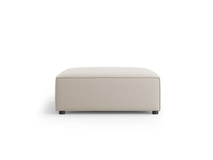 Cosmopolitan Design - Pouf "Arendal" in velluto ecru 