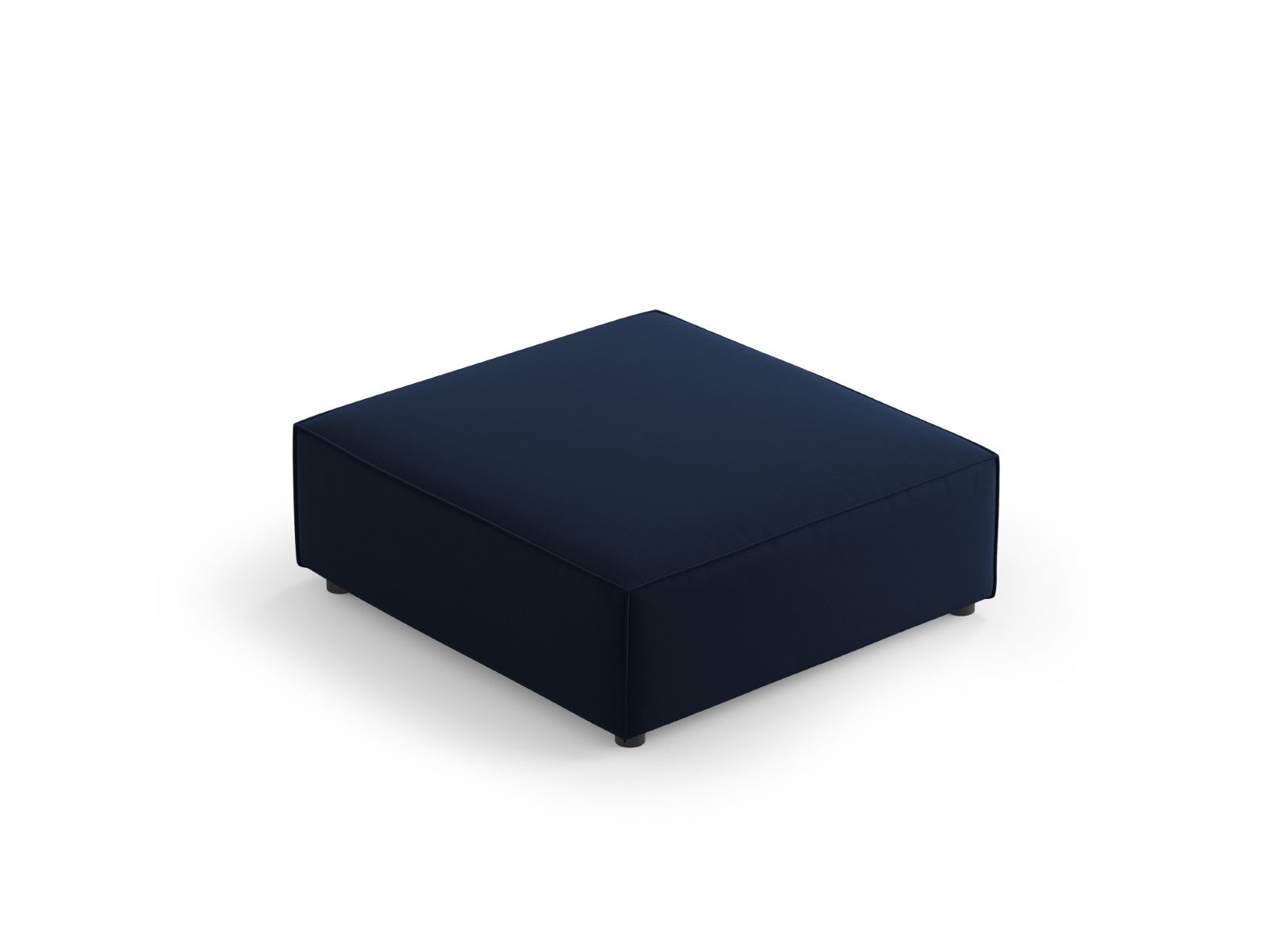 Cosmopolitan Design - Pouf "Arendal" in velluto blu reale 