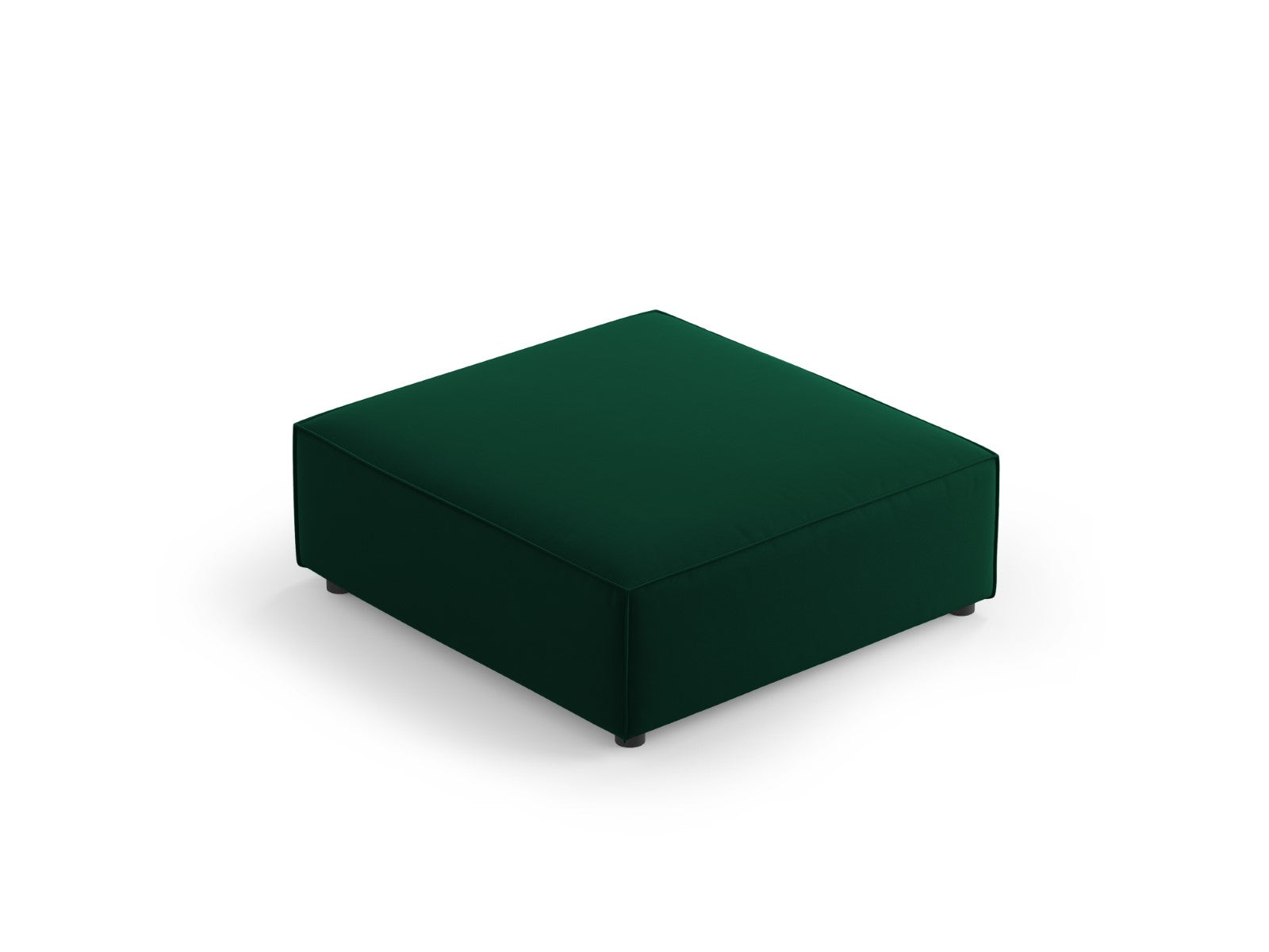 Cosmopolitan Design - Pouf "Arendal" in velluto verde bottiglia 