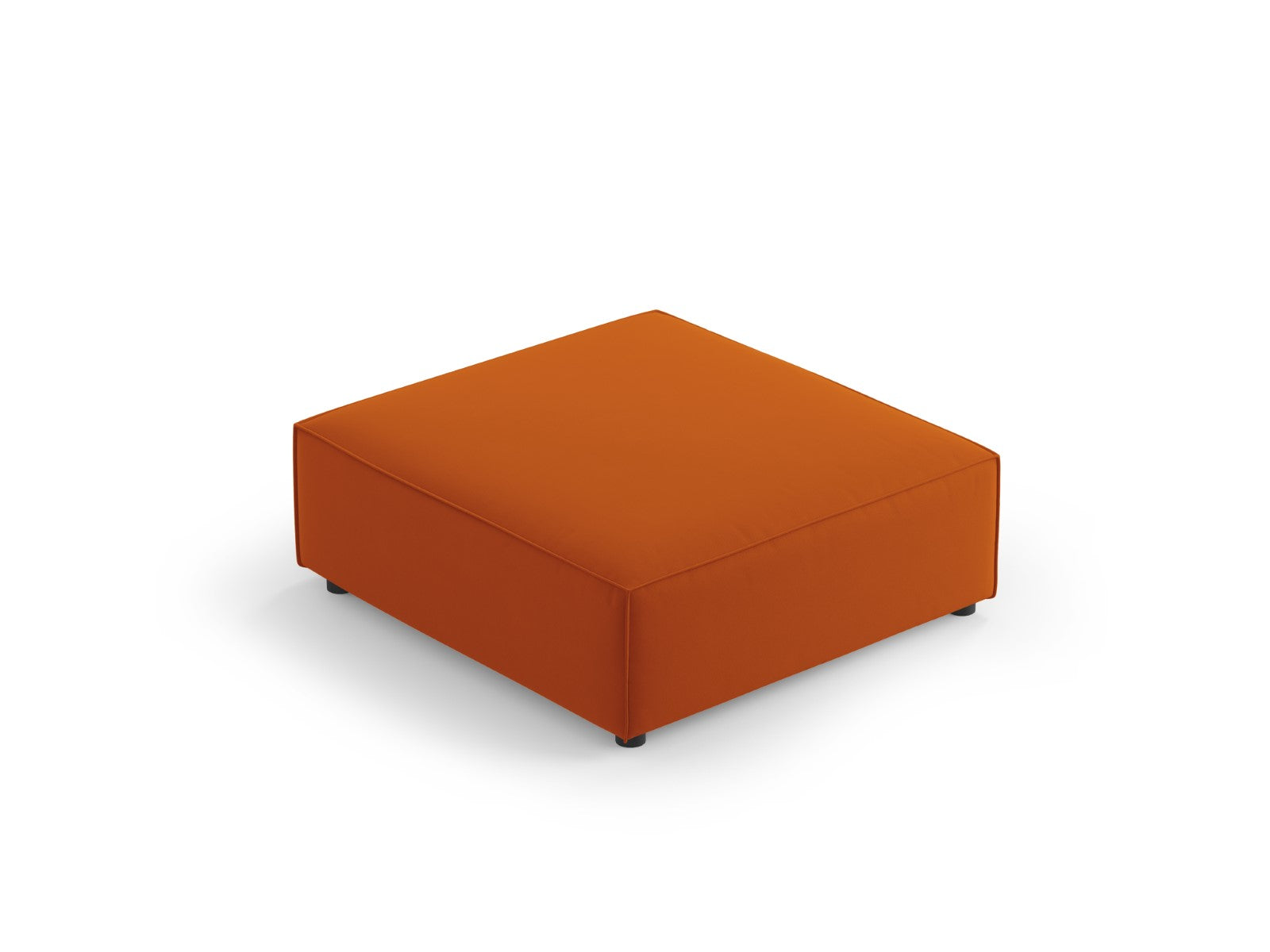 Cosmopolitan Design - Pouf "Arendal" in velluto terracotta 