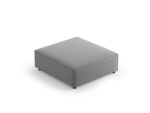 Cosmopolitan Design - Pouf "Arendal" in velluto grigio chiaro 