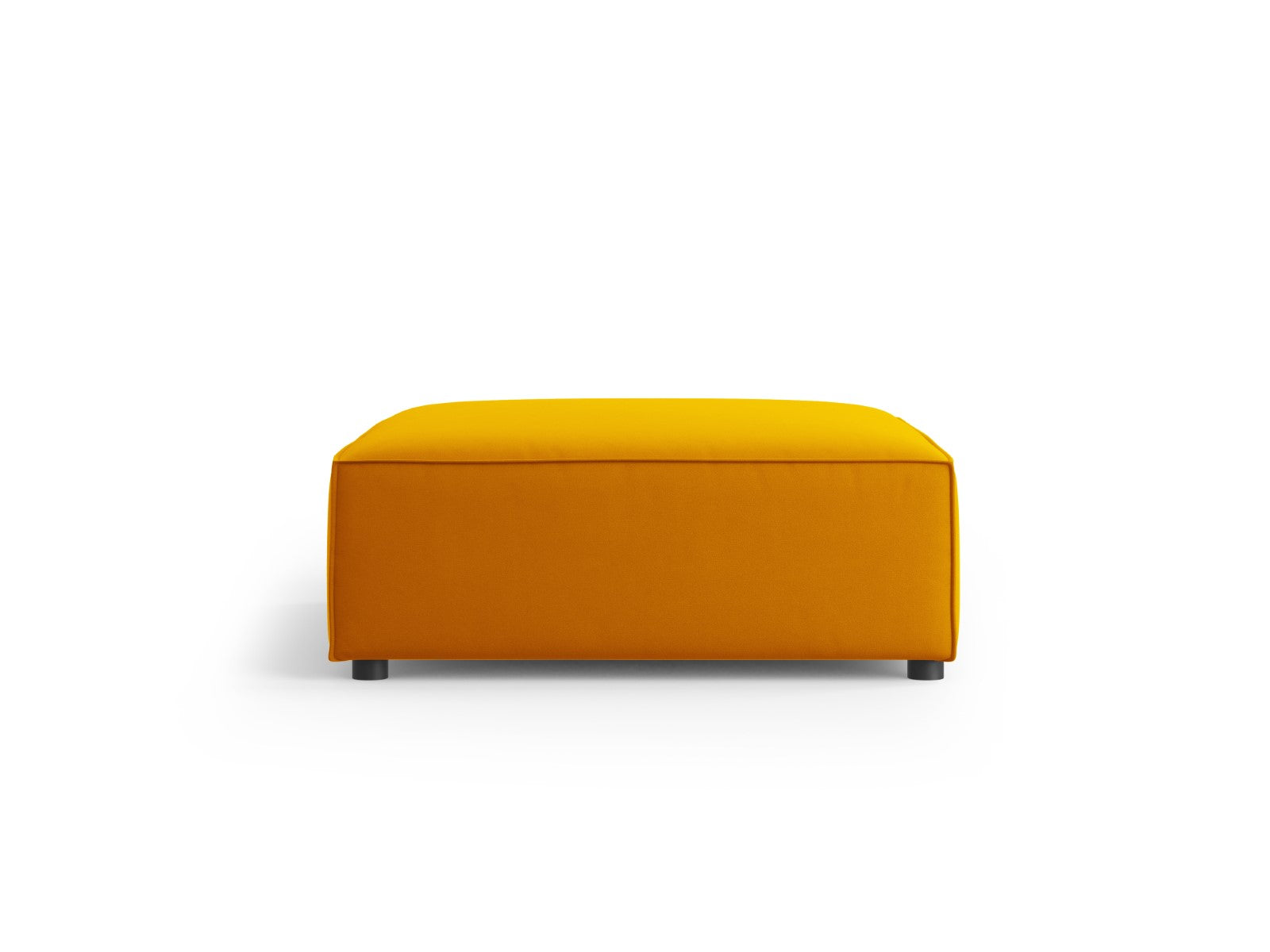 Cosmopolitan Design - Pouf "Arendal" in velluto giallo 