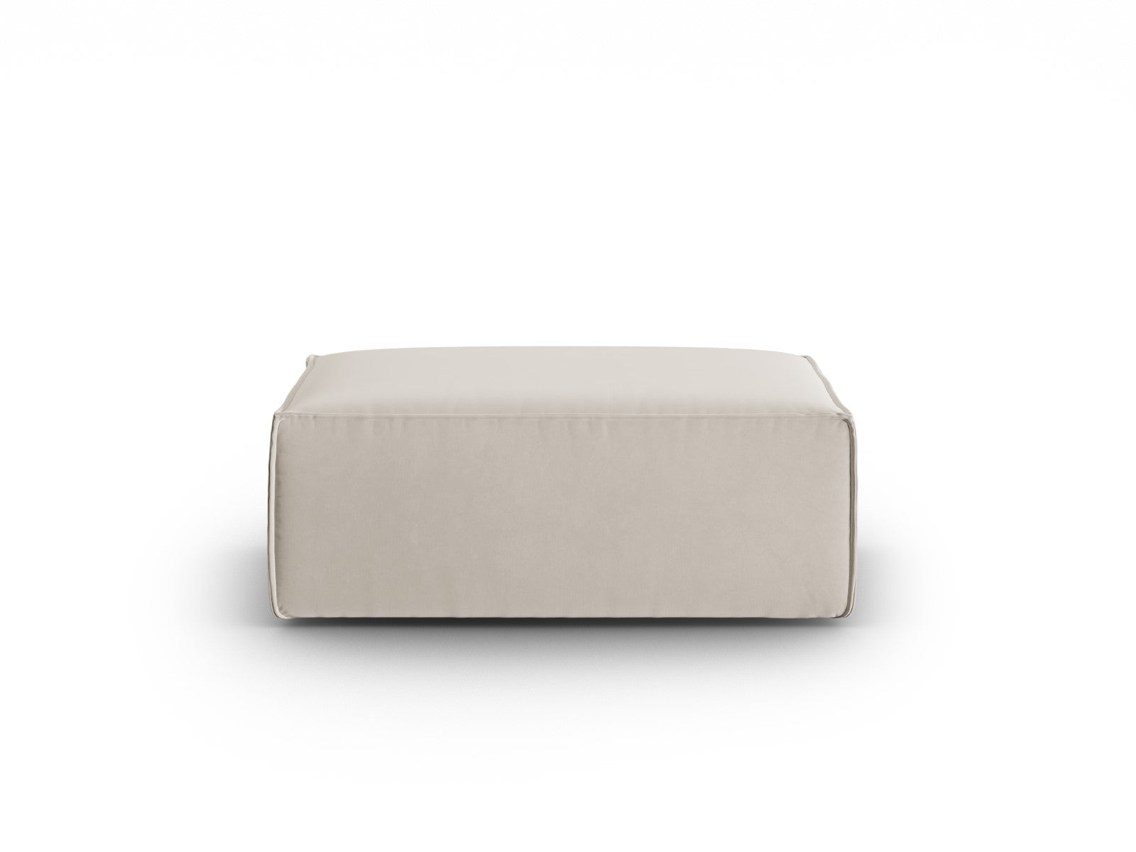 Cosmopolitan Design - Pouf "Mackay" in velluto ecru 