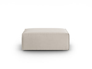 Cosmopolitan Design - Pouf "Mackay" in velluto ecru 
