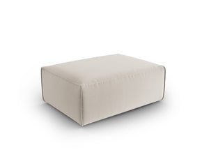Cosmopolitan Design - Pouf "Mackay" in velluto ecru 