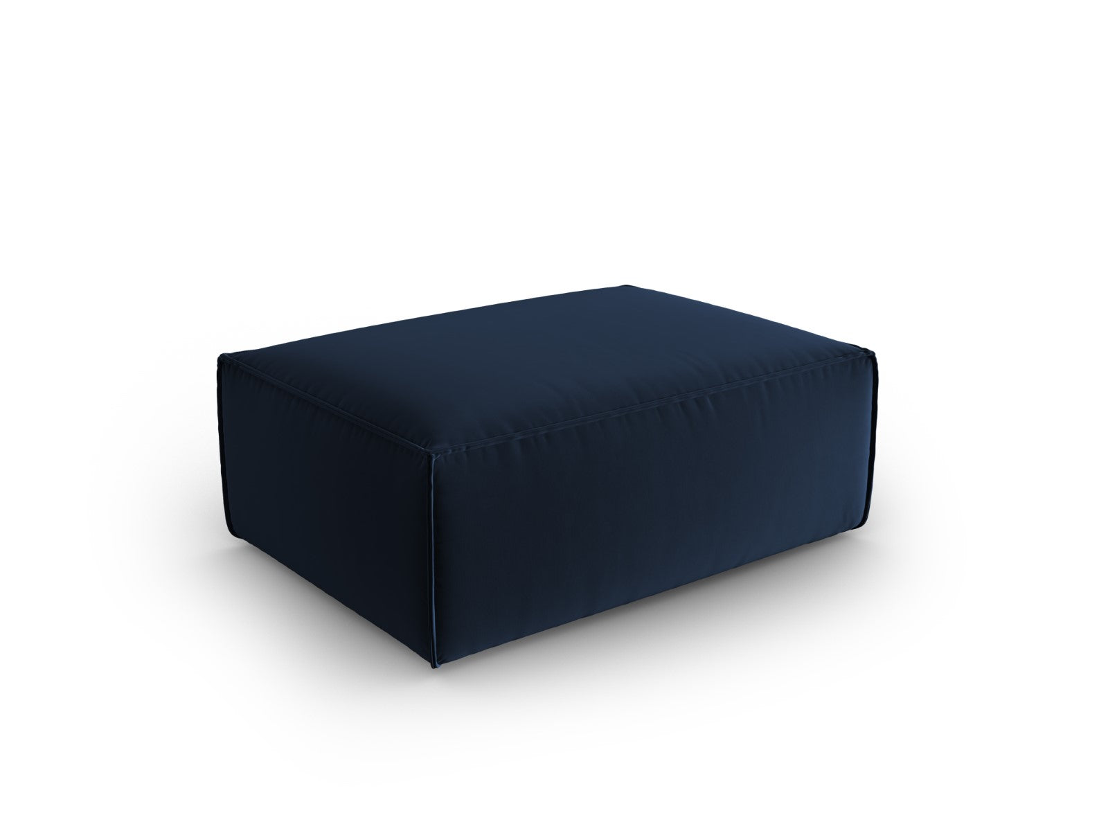 Cosmopolitan Design - Pouf "Mackay" in velluto blu reale 