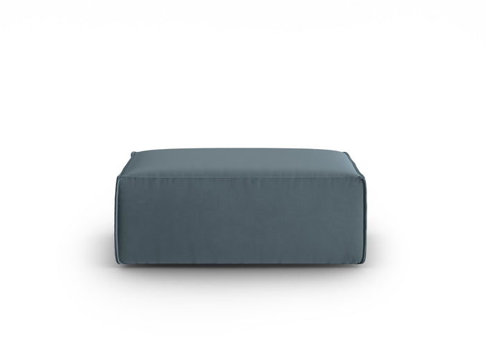 Cosmopolitan Design - Pouf "Mackay" in velluto blu pastello 