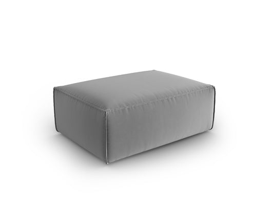 Cosmopolitan Design - Pouf "Mackay" in velluto grigio chiaro 