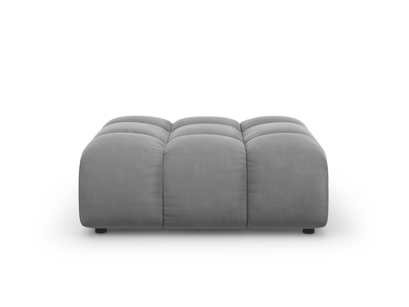 Cosmopolitan Design - Pouf "Sky" in velluto grigio chiaro 