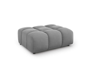 Cosmopolitan Design - Pouf "Sky" in velluto grigio chiaro 
