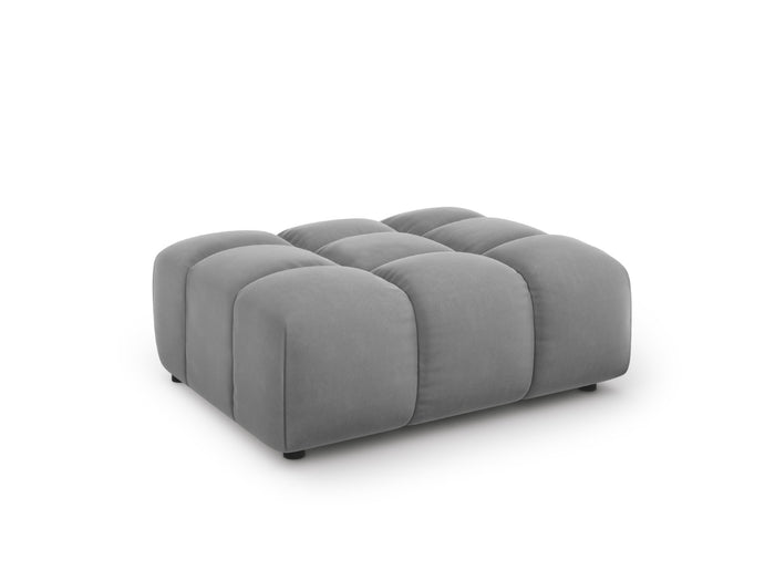 Cosmopolitan Design - Pouf "Sky" in velluto grigio chiaro 