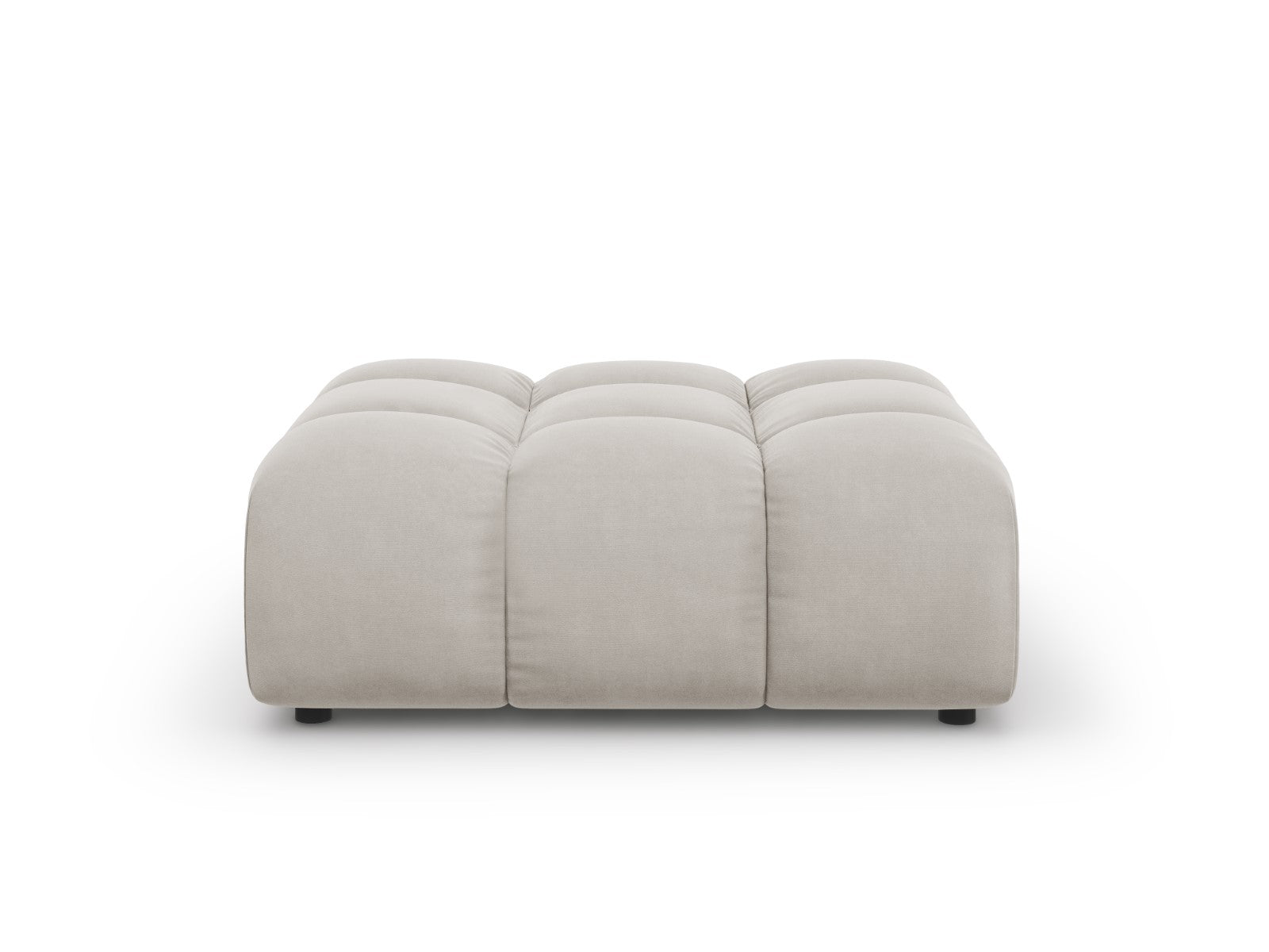 Cosmopolitan Design - Pouf "Sky" in velluto beige chiaro 