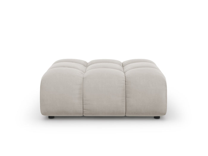 Cosmopolitan Design - Pouf "Sky" in velluto beige chiaro 