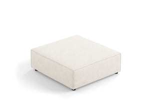 Cosmopolitan Design - Pouf "Arendal" in ciniglia con effetto a coste avorio 
