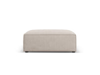 Cosmopolitan Design - Pouf "Arendal" in ciniglia con effetto a coste beige scuro 