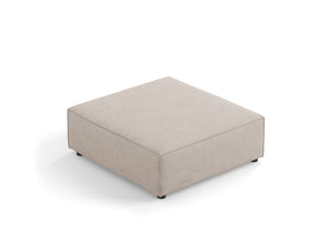 Cosmopolitan Design - Pouf "Arendal" in ciniglia con effetto a coste beige scuro 