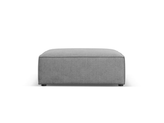 Cosmopolitan Design - Pouf "Arendal" in ciniglia con effetto a coste grigio scuro 